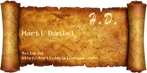 Hartl Dániel névjegykártya